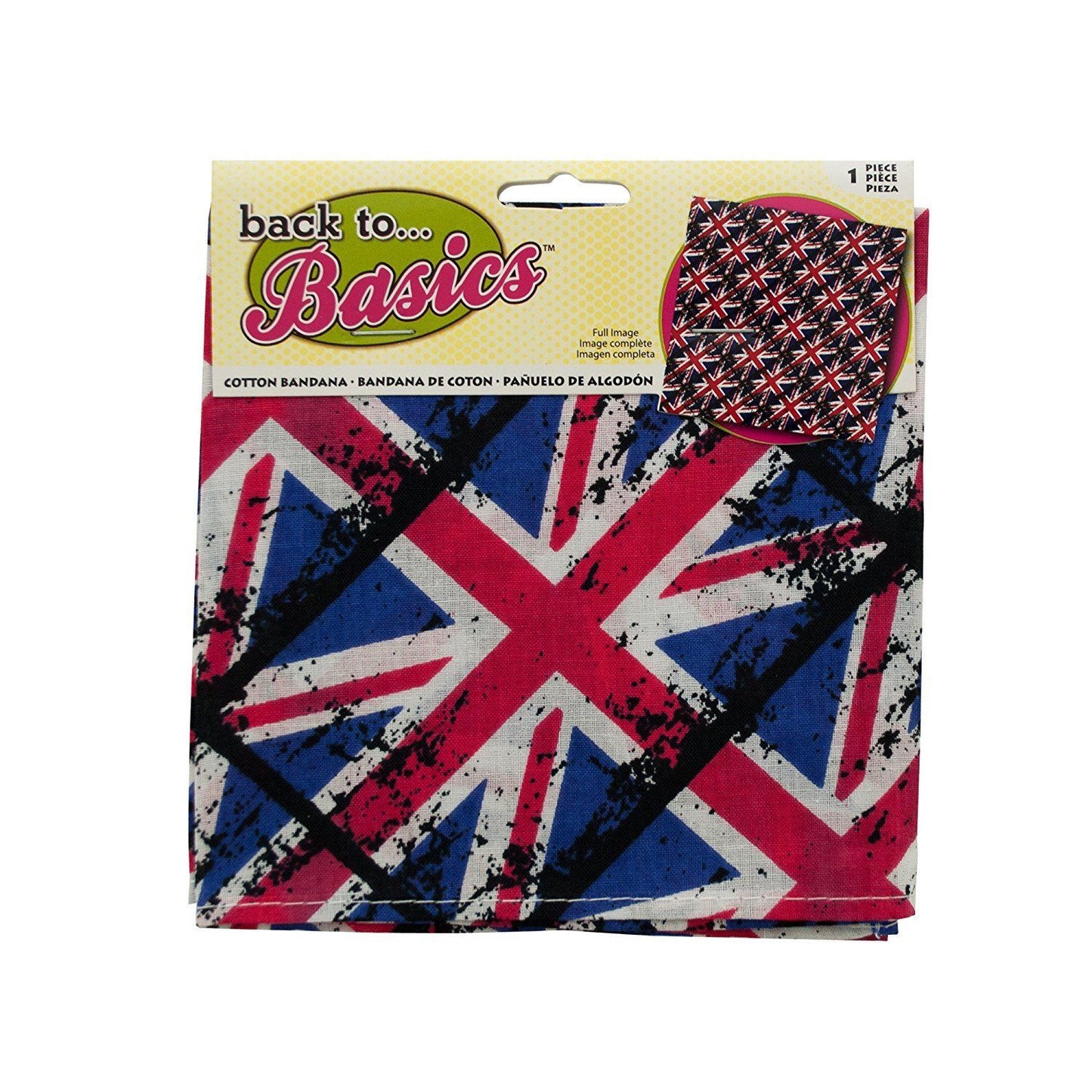 British Flag Bandana 20"x20" Head Scarf or Head Wrap