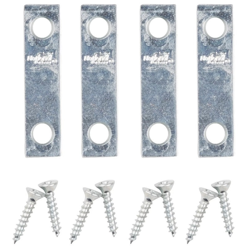 National Hardware 4-pk 2" x 1/2" Zinc-plated Steel Mending Braces