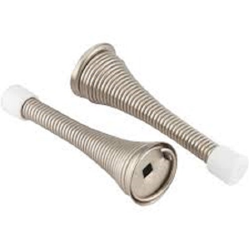 National Hardware N331-165 3" Satin Nickel Finish Spring Doors Stops (2 pk)