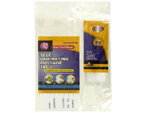 Self-Laminating Travel Luggage Tags (set of 3)
