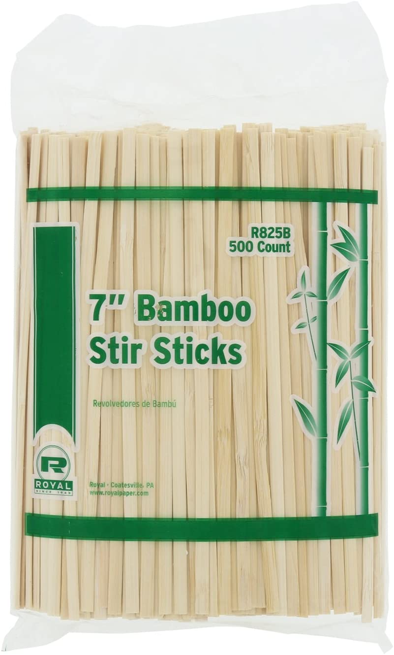 500 7" Eco-Friendly Bamboo Coffee Stirrers