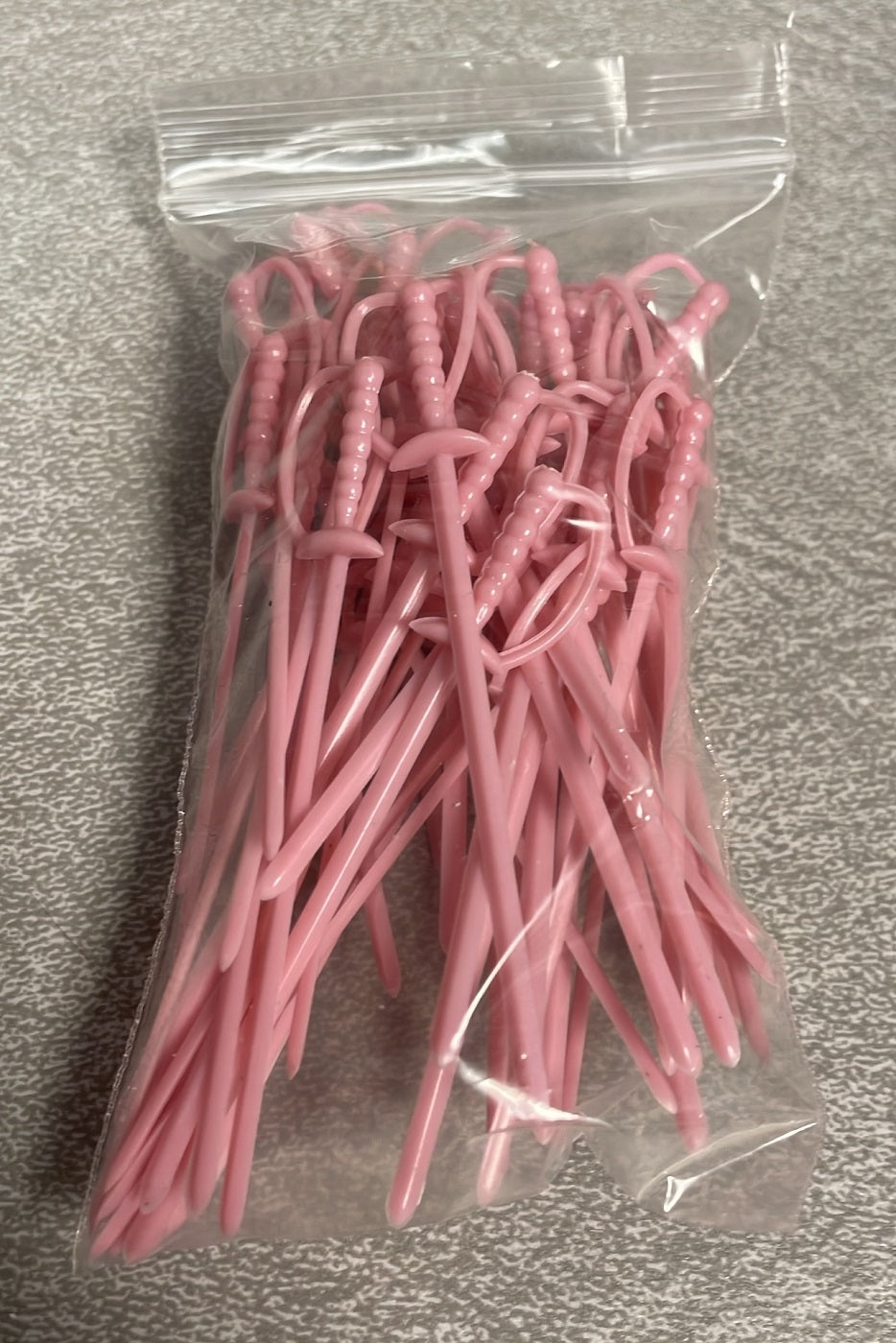 50 Pack Pink Plastic Sword 3.25" Cocktail/Appetizer Picks