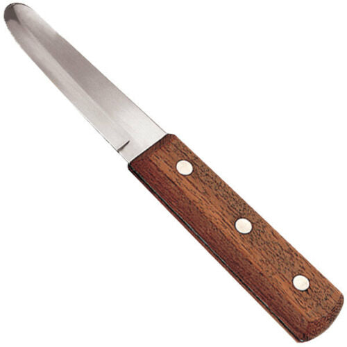 3" Stainless Steel Clam Knife w/ Riveted Wood Handle