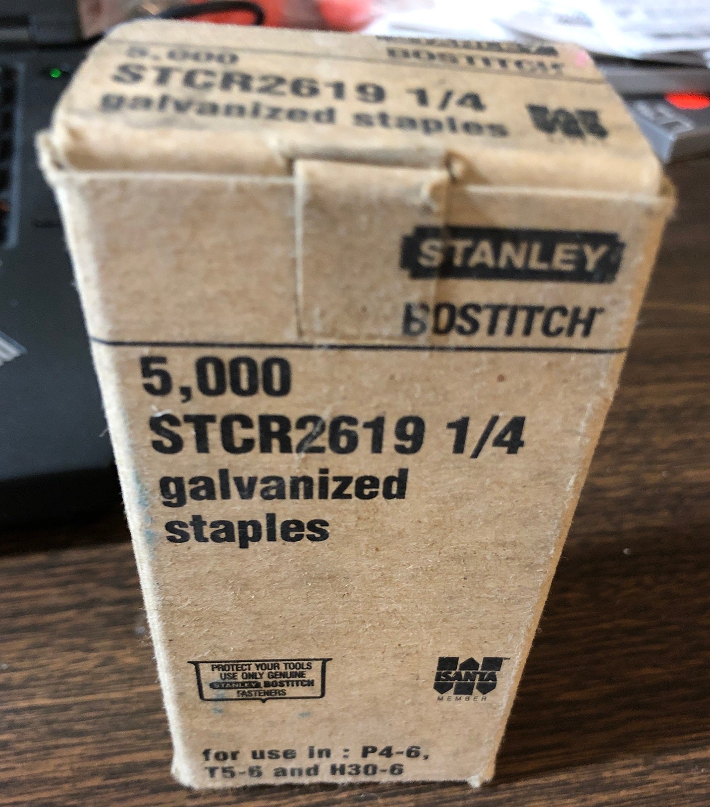 NOS Stanley Bostitch STCR2619 1/4" Galvanized Staples (5000 ct)