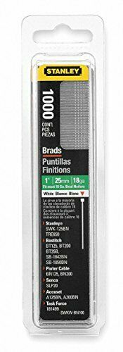Stanley SWKW-BN100 1" Inch White Brad Nails (1000 Nails)