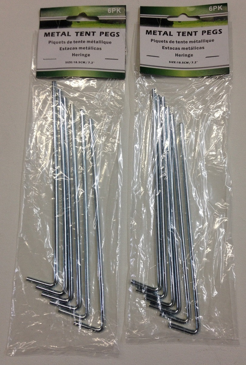 Metal Tent Pegs (12 pack)