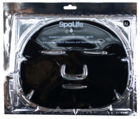 Spalife Bamboo Charcoal Hydrogel Mask with Vitamins and Hyaluronic Acid
