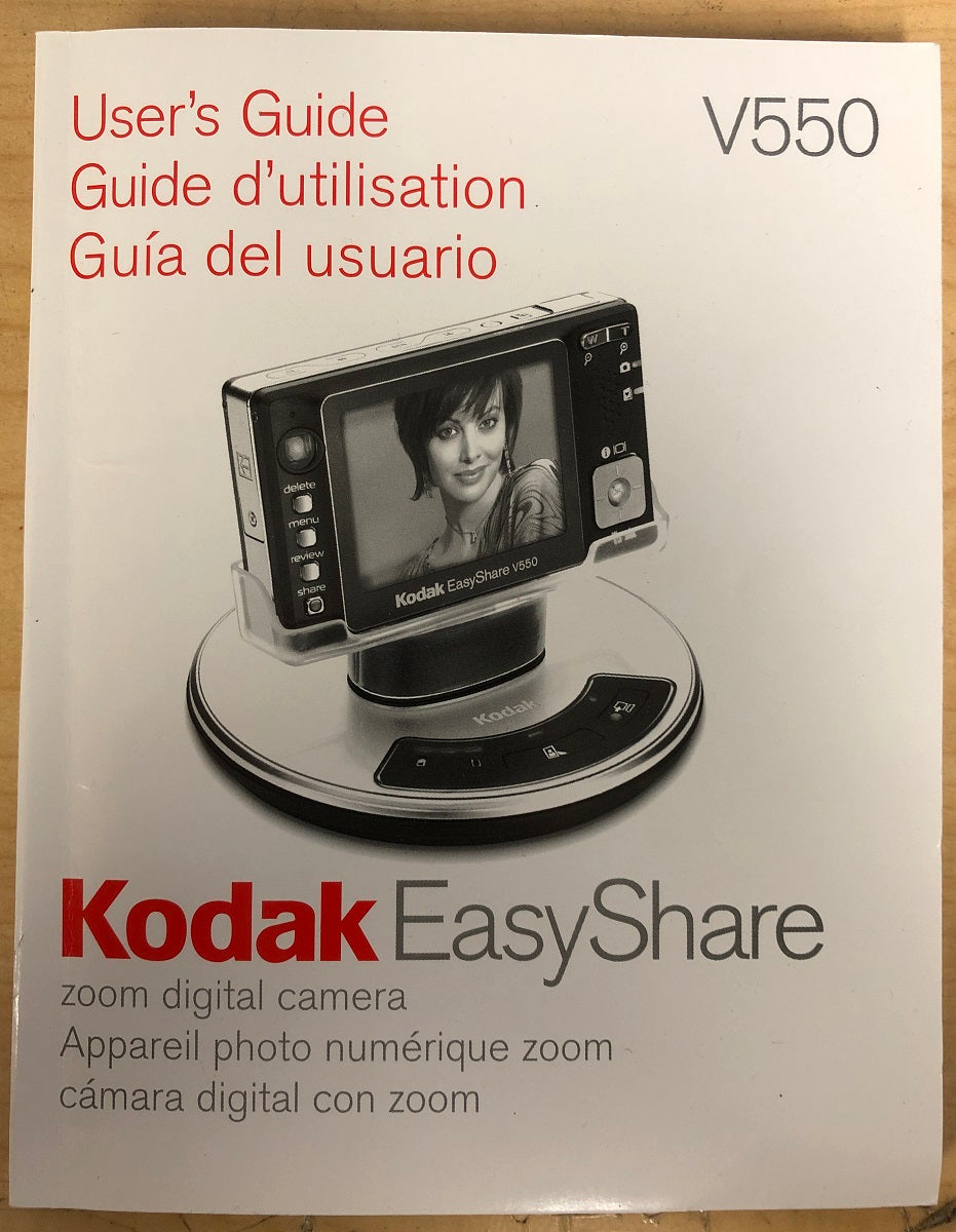 Kodak V550 Digital Camera Manual/User's Guide