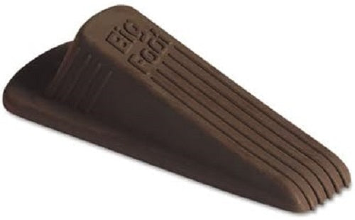 Master Caster Big Foot Doorstop No-Slip Rubber Wedge Brown