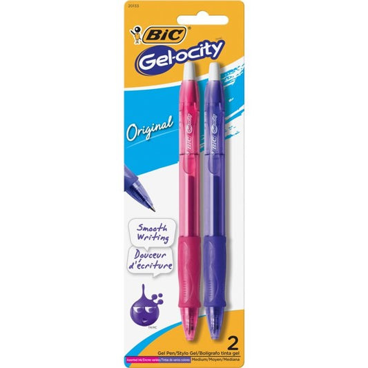 Bic Velocity Gel Retractable Pens 2-Pk