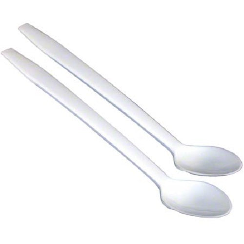 100 8" Plastic Disposable Soda Spoons