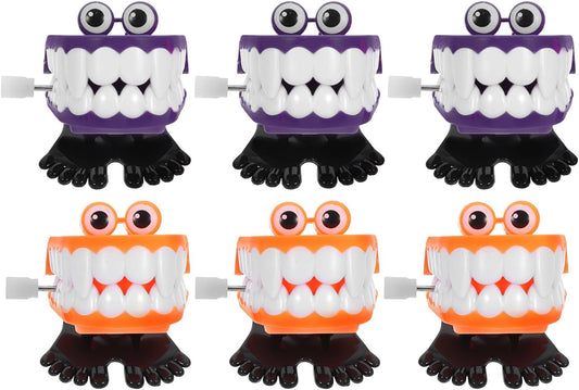 Wind-up Jumping Vampire Teeth (set of 6)