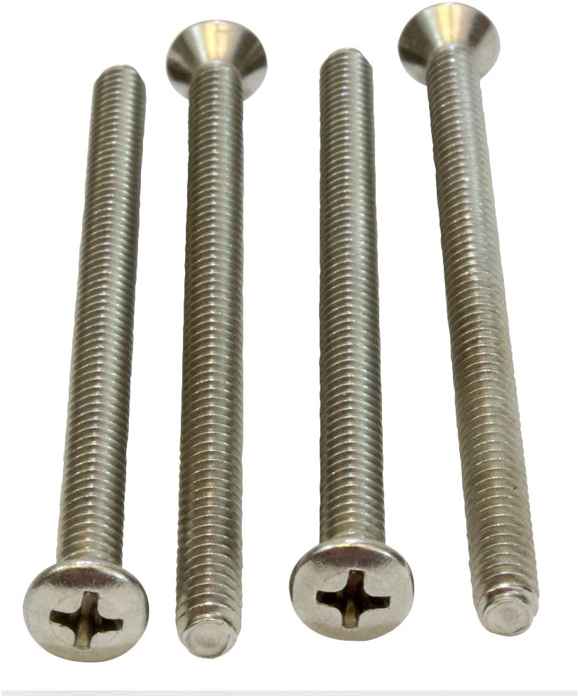 4 Stainless Steel 3-1/2" 10-24 Philips Head Bolts with Lock Nuts
