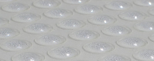 25 Clear Vinyl 3/8" Self-Adhesive Hemispheric Bumpers