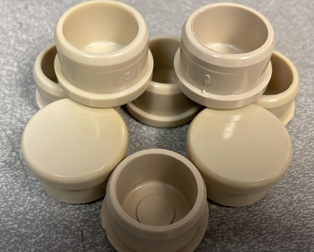 16 Round Flat Glide Inserts (1-1/8" O.D.  1" I.D.) for Furniture Tubing