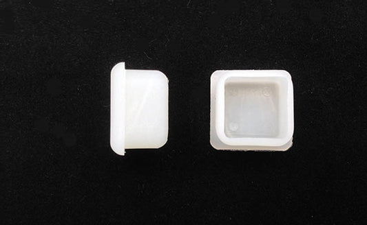 16 Flat Square Insert Glides (13/16" O.D. x 11/16" I.D.) for Chairs/Tubing