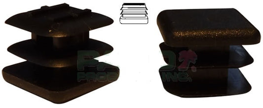 4 Square 3/4" Flat Multi-Gauge Chair Leg Insert Glides For Patio Tubes/Legs