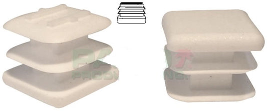 8 Square 3/4" Flat Multi-Gauge Chair Leg Insert Glides For Patio Tubes/Legs