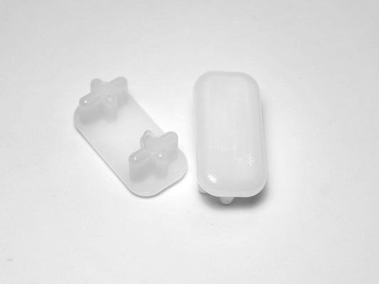4 Rectangular Chair Leg Insert Glides 1-1/2" x 3/4" For Patio Tubes/Legs