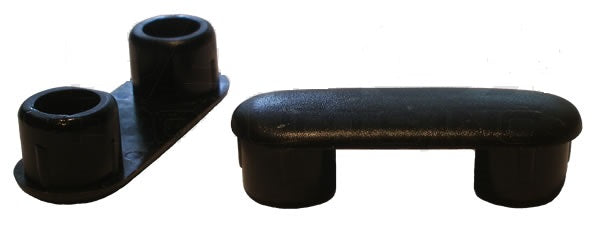 4 Racetrack Shaped Insert Glides - Fits 2-1/8" x 3/4" O.D. Tubes/Legs