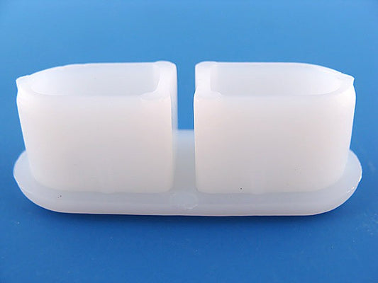 16 Racetrack Shaped Insert Glides Fits 1-3/4" x 5/8" O.D. Patio Tubes/Legs