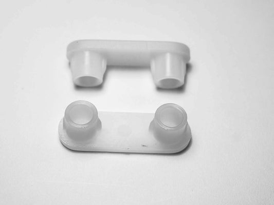 4 Racetrack Shaped Insert Glides Fits 1-7/8" x 9/16" O.D. Patio Tubes/Legs