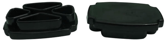 4 Flat Rectangular 1-7/8" Insert Glides for Patio Furniture Tubes/Legs