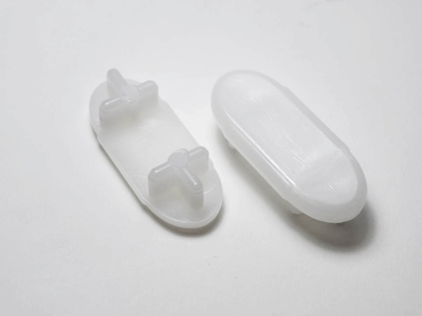 16 Racetrack Shaped Insert Glides - 2-1/8" x 7/8" O.D. for Patio Tubes/Legs