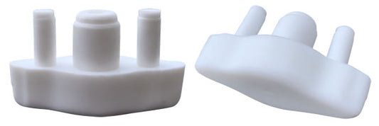 4 Tri Post Leg Glides 1-5/8" x 5/8" for Patio Furniture Tubes/Legs