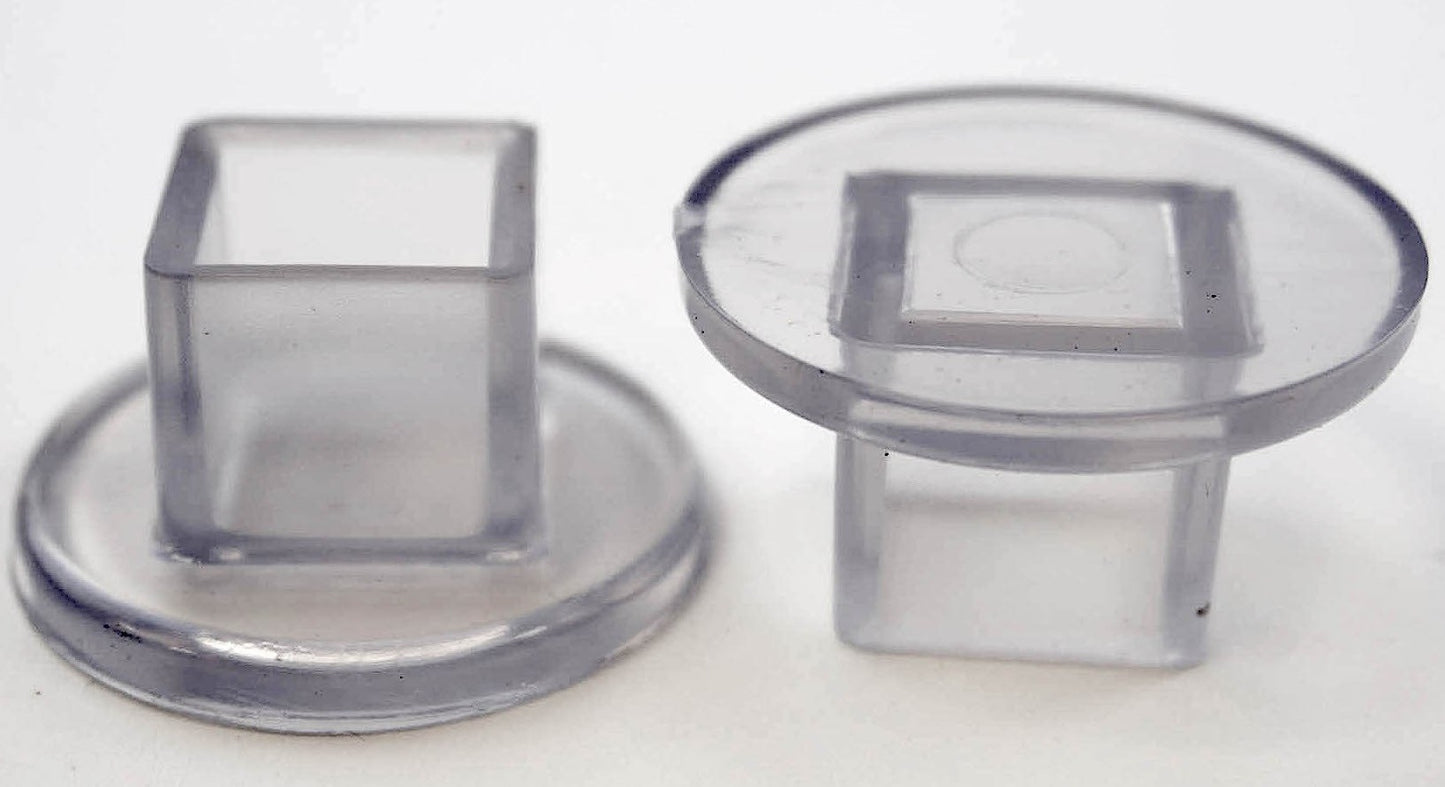4 Square 5/8" Vinyl Round Protector Caps