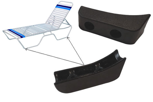 2 Sled Glides For Sled Based Chaise Lounges - Fits 1" Tube
