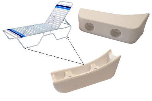 2 Sled Glides For Sled Based Chaise Lounges - Fits 1" Tube