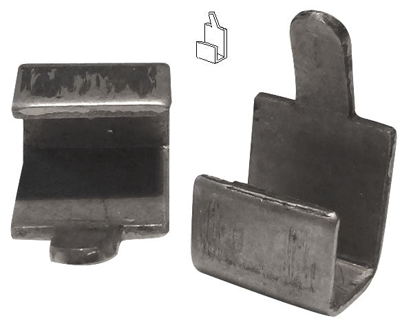 20 Stainless Steel "J" Clips - For use with 1.5" and 2" Vinyl Strapping