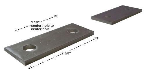 Aluminum Keeper Plate (2 3/8" x 1") - For Swivel and Rocker Chair Repair