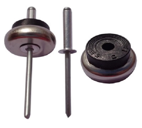 4 Metal Pop Rivet Glides (15/16" O.D.) - Fits 3/16" - 1/4" hole