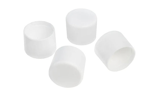 1/2" White Plastic Leg Tips (4 pack)