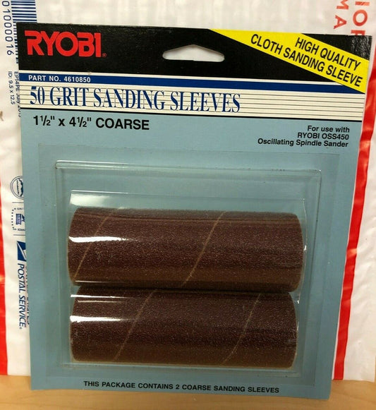 Ryobi OSS450 Oscillating Spindle 50 Grit Sanding Sleeves - 1.5" x 4.5" Coarse