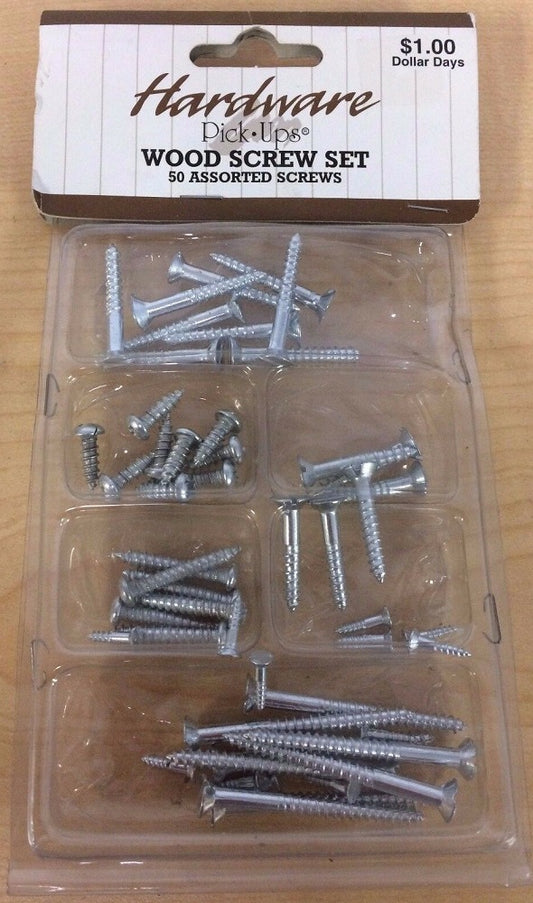 Wood Screws Set (50 Assorted Screws)