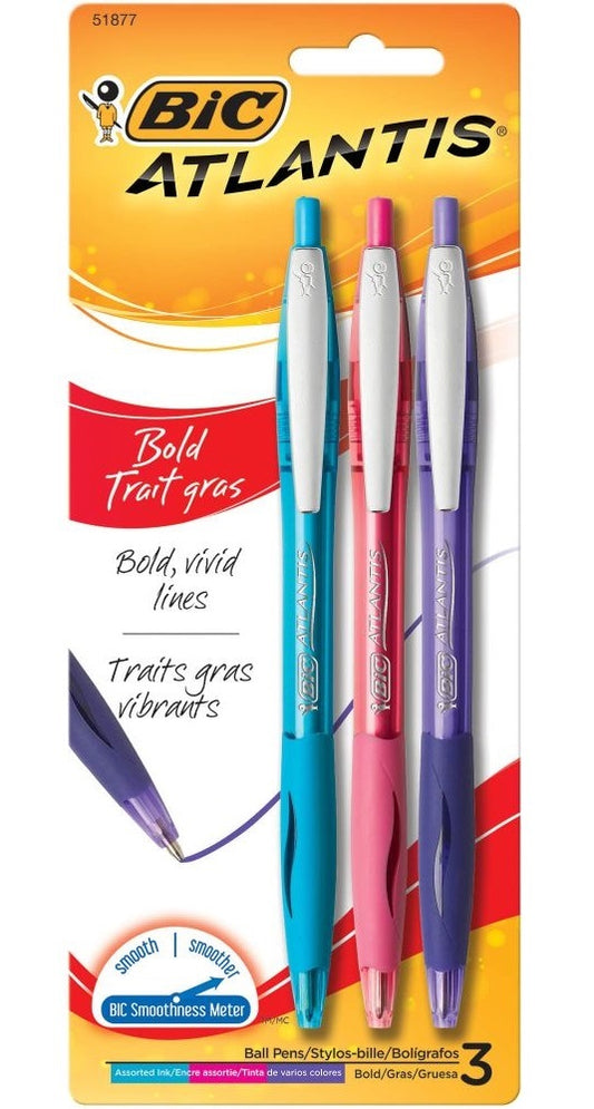 Bic Atlantis Bold 3-Pack Fashion Colors