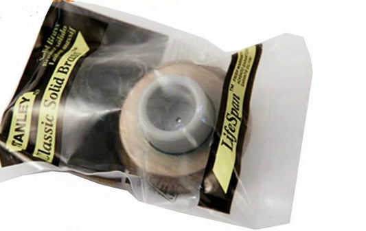 Stanley Concave Wall Doorstop Classic Solid Brass Rubber Tip