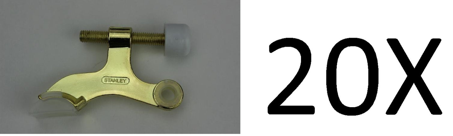 20X Stanley 81-9110 (SP7090) Hinge Pin Doorstops Bright Brass