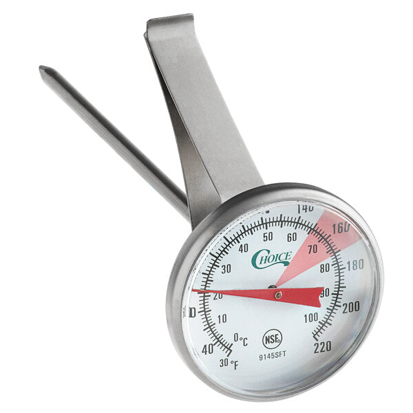 5" Hot Beverage/Milk Frothing Thermometer - 30 to 220 Degrees Fahrenheit