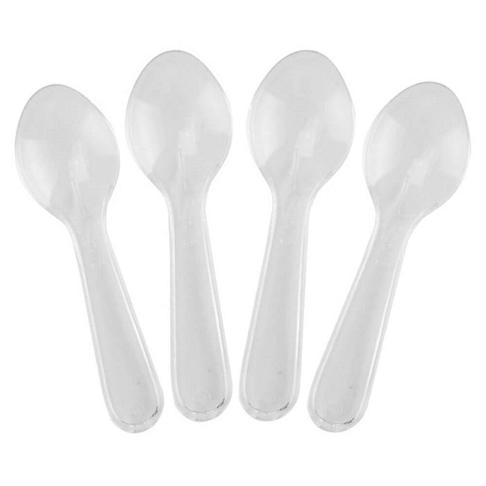 500 3" White Plastic Disposable Taster Spoons