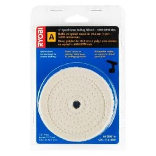 RYOBI 4" Spiral Sewn Buffing Wheel