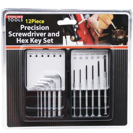 12 Piece Precision Screwdriver Hex Keys Set with Storage Case