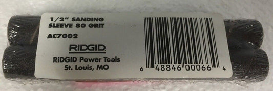 Ridgid 2-Pack 1/2" Medium Sanding Sleeves 80 Grit AC7002