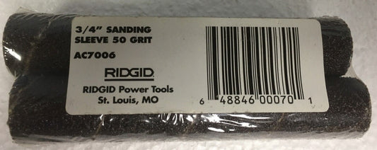 Ridgid 2-Pack 3/4" Coarse Sanding Sleeves 50 Grit AC7006