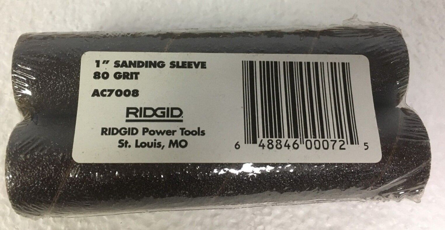 Ridgid 2-Pack 1" Medium Sanding Sleeves 80 Grit AC7008