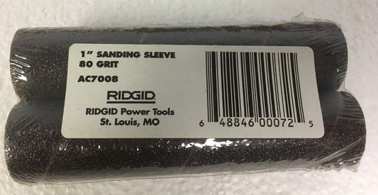 Ridgid 2-Pack 1" Medium Sanding Sleeves 80 Grit AC7008