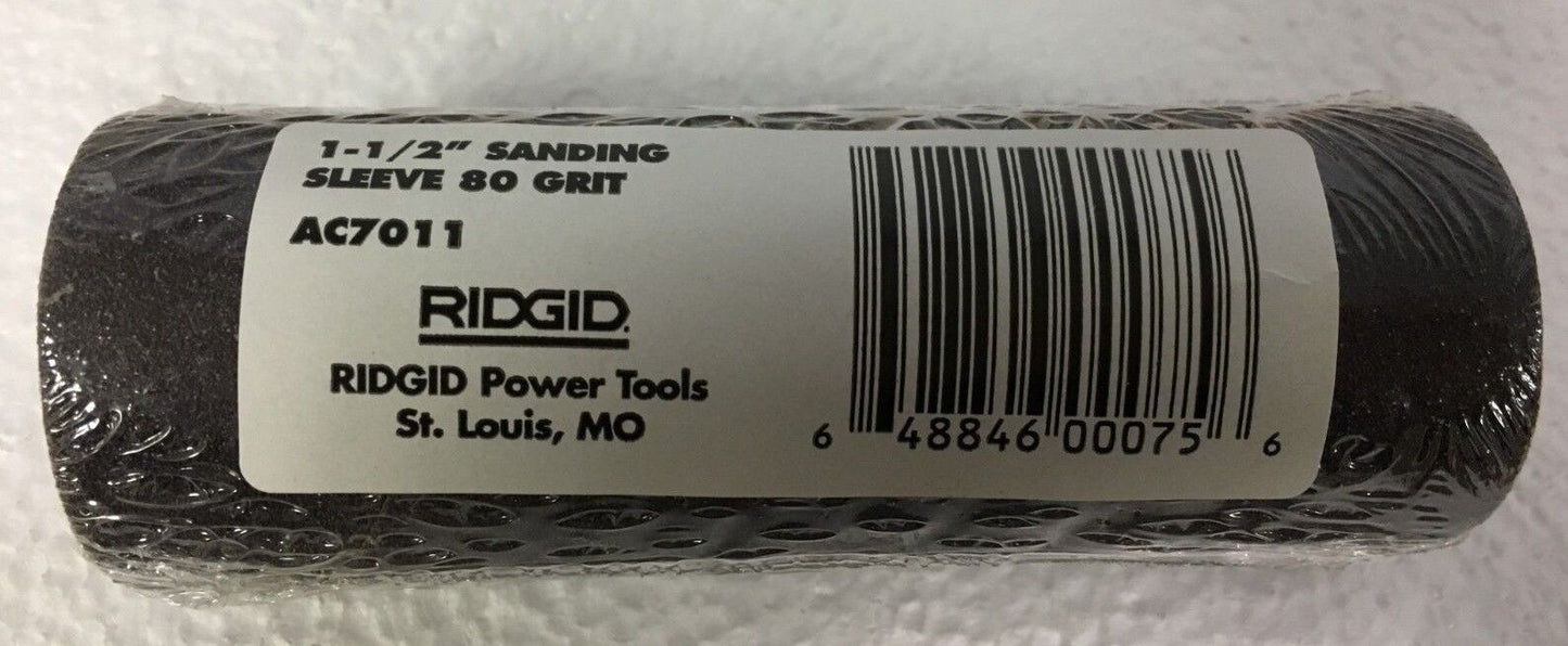 Ridgid 1.5" Medium Sanding Sleeves 80 Grit AC7011